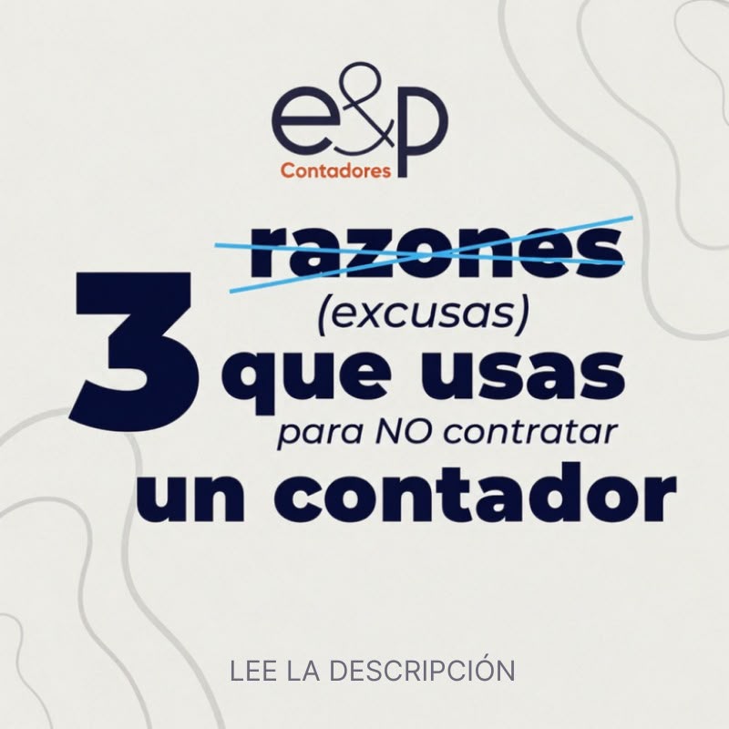 eyp_oficial's tweet photo. 📊 3 razones (o excusas) que usás para NO contratar un contador

¿Te sentís identificado con alguna? 👀👇

1️⃣ “Es muy caro”
2️⃣ “Yo puedo llevar mis cuentas solo”
3️⃣ “No lo necesito todavía”

#EPContadores #Contadores #Contabilidad #AsesoramientoContable #Finanzas #Emprendedores https://t.co/Co2ggjzfS3