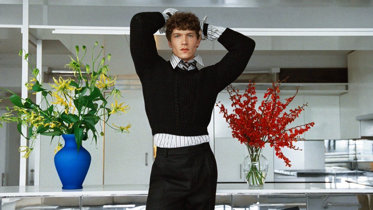 connorstupdates's tweet photo. New photos of Connor Storrie for Saint Laurent’s Fall 2026 campaign. https://t.co/04qYPWZ5Wl