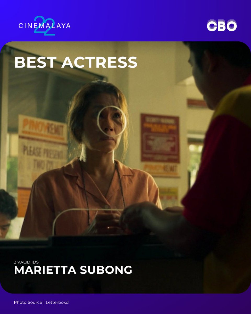 cbo_channel's tweet photo. Marietta Subong ('2 Valid IDs), also known as Pokwang, and Ruby Ruiz ('Status : Rejected') both win Best Actress at #Cinemalaya2026 https://t.co/Iq5Ne84wdE