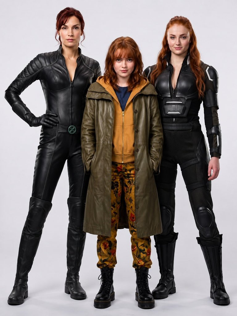 Nylaonx's tweet photo. Hey @grok, remove the prettiest Jean Grey from this picture !! https://t.co/b6QJkMIzuO