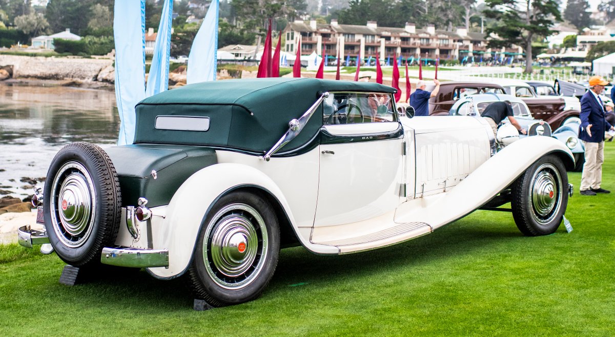Bugatti's tweet photo. The heritage of BUGATTI remained an integral part of its Monterey presence. ​

From a selection of Type 57s that illustrated the breadth of Jean Bugatti’s design vision, to one of only six Bugatti Type 41 Royales, to the even rarer and arguably most famous Bugatti: the 1936 Type 57SC Atlantic. ​

#BUGATTI #MCW2026 #PebbleBeachConcourse​
–​
WLTP: https://t.co/q4VWMC2rVI