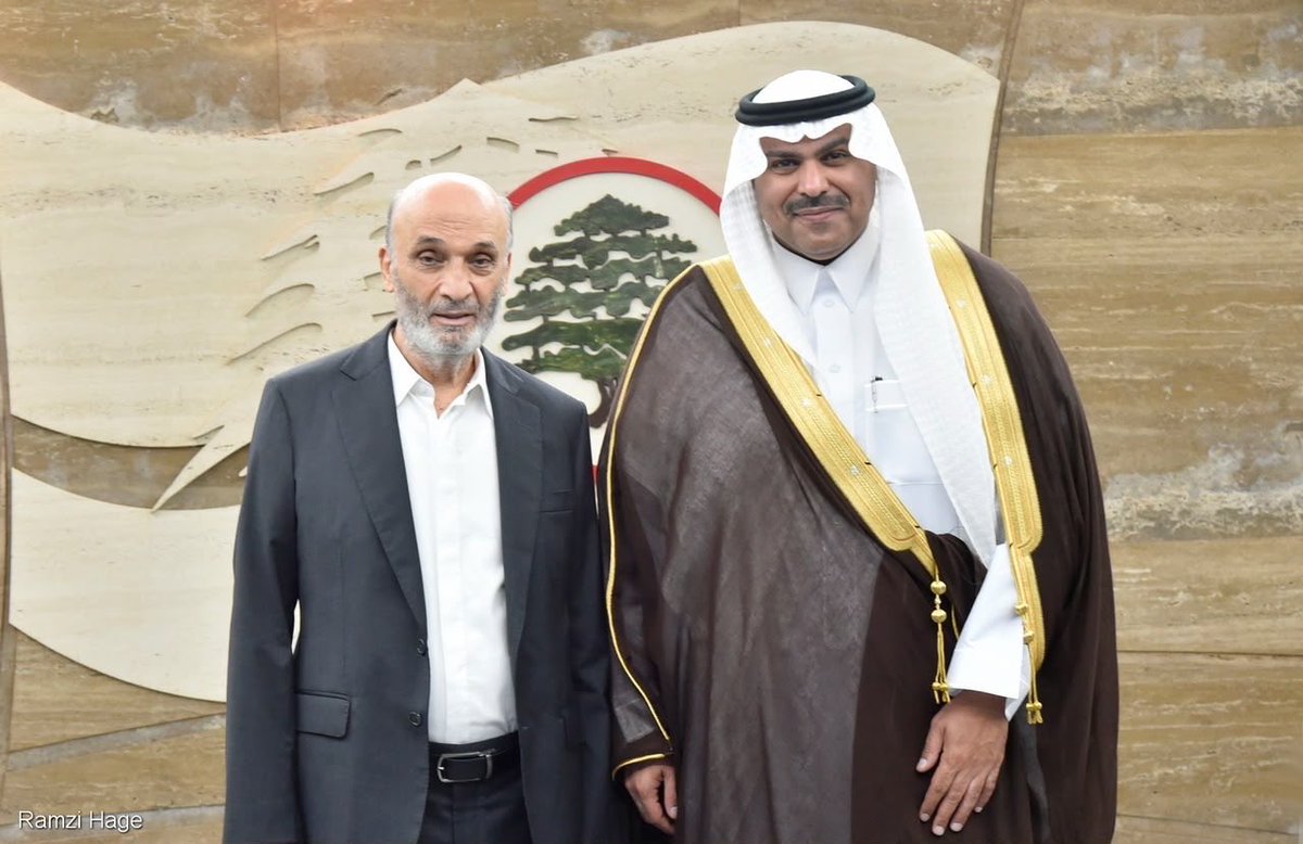 LF_ForeignAff's tweet photo. عرض رئيس حزب القوات اللبنانية @DrSamirGeagea في معراب مع سفير المملكة العربية السعودية @KSAembassyLB فهد بن عبد الرحمن الدوسري، على مدار ساعة من الوقت الأوضاع العامة في لبنان والمنطقة، في حضور رئيس جهاز العلاقات الخارجية في القوات الوزير السابق @RKouyoumjian . https://t.co/01vRZKmlMt