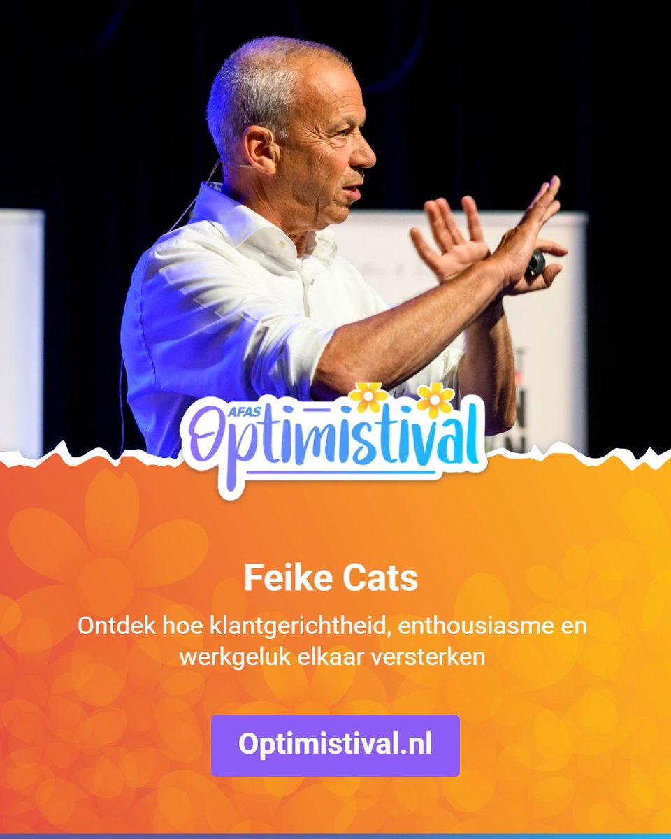 AFAS's tweet photo. Twee sprekers die je tijdens Optimistival niet wilt missen! 🌼

Feike Cats van @houdenvanklanten 

Fabio D’Agata van @spatverandert https://t.co/jiJb7rVN7V