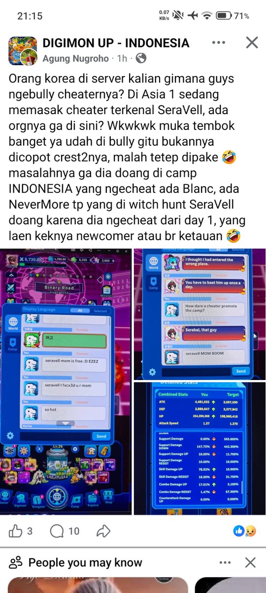 0timoon0's tweet photo. @Digimon_up_en Wow SeraVell using cheat/mod from day 1 and he still doesn't get ban?? Bandai Sc*m d3v doesn't know how to maintain clean game heh? Only know how to f*** up the game and cash out player money what a clown https://t.co/02THZ0eOot
