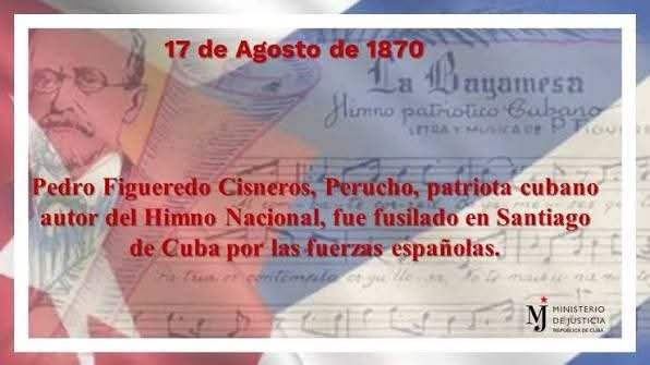 gecytcav's tweet photo. #UnDíaComoHoy de 1870 cayó fusilado Perucho Figueredo, autor de nuestro Himno Nacional. En GECYT Ciego de Ávila honramos su dignidad suprema y su ejemplo de entrega absoluta a la Patria. «¡Morir por la Patria es vivir!» 🇨🇺

#GECYT #GECYTCAV #CitmaCuba #LatirAvileño https://t.co/xc4NcJ4e7D