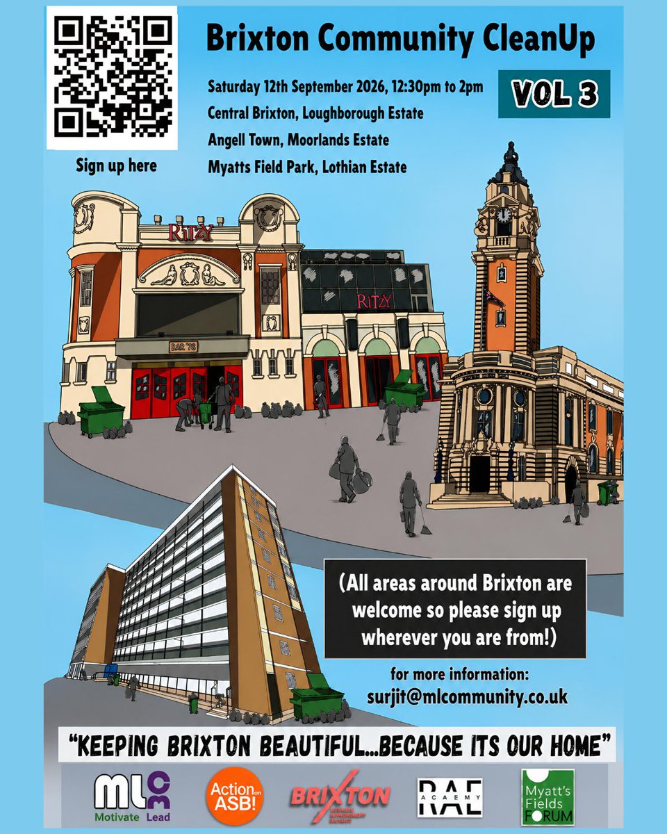 myattsfields's tweet photo. 🧹 BRIXTON COMMUNITY CLEANUP VOL. 3! 🧹 Join us Sat, 12 Sept, 12:30-2 PM at Myatt's Field Park. Email surjit@mlcommunity.co.uk 💚✨ https://t.co/OeHGSR36zI
