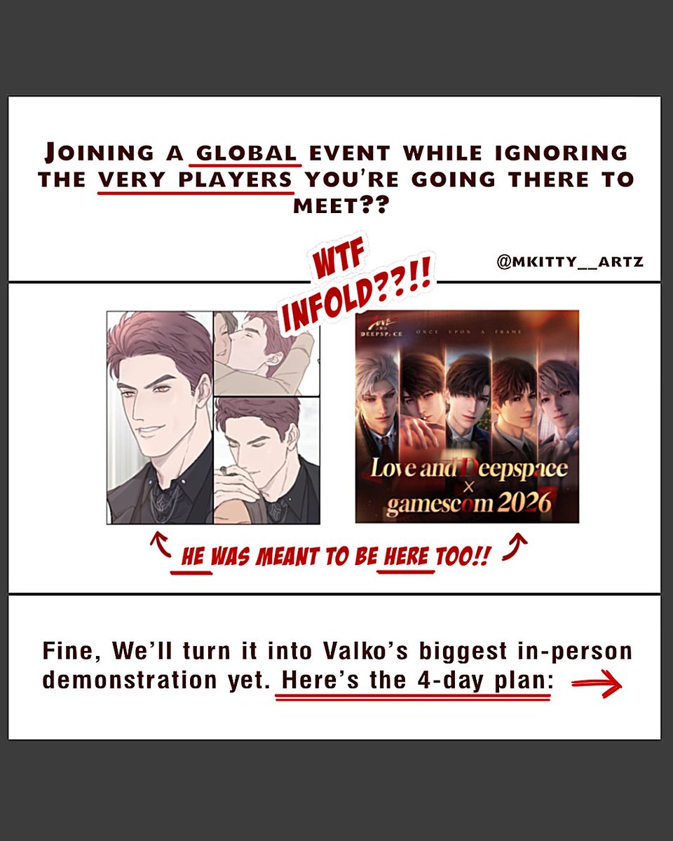 mkitty__artz's tweet photo. ‼️ ATTENTION GERMAN HUNTERS & EVERYONE ATTENDING GAMESCOM 2026! ‼️LaDS is attending Gamescom without addressing our situation. But this is our opportunity to turn it into our biggest in-person Valko demonstration yet. #gamescom
#6LIsAtGamescom
#ValkoIs6thLI https://t.co/cEDoDJHEYS