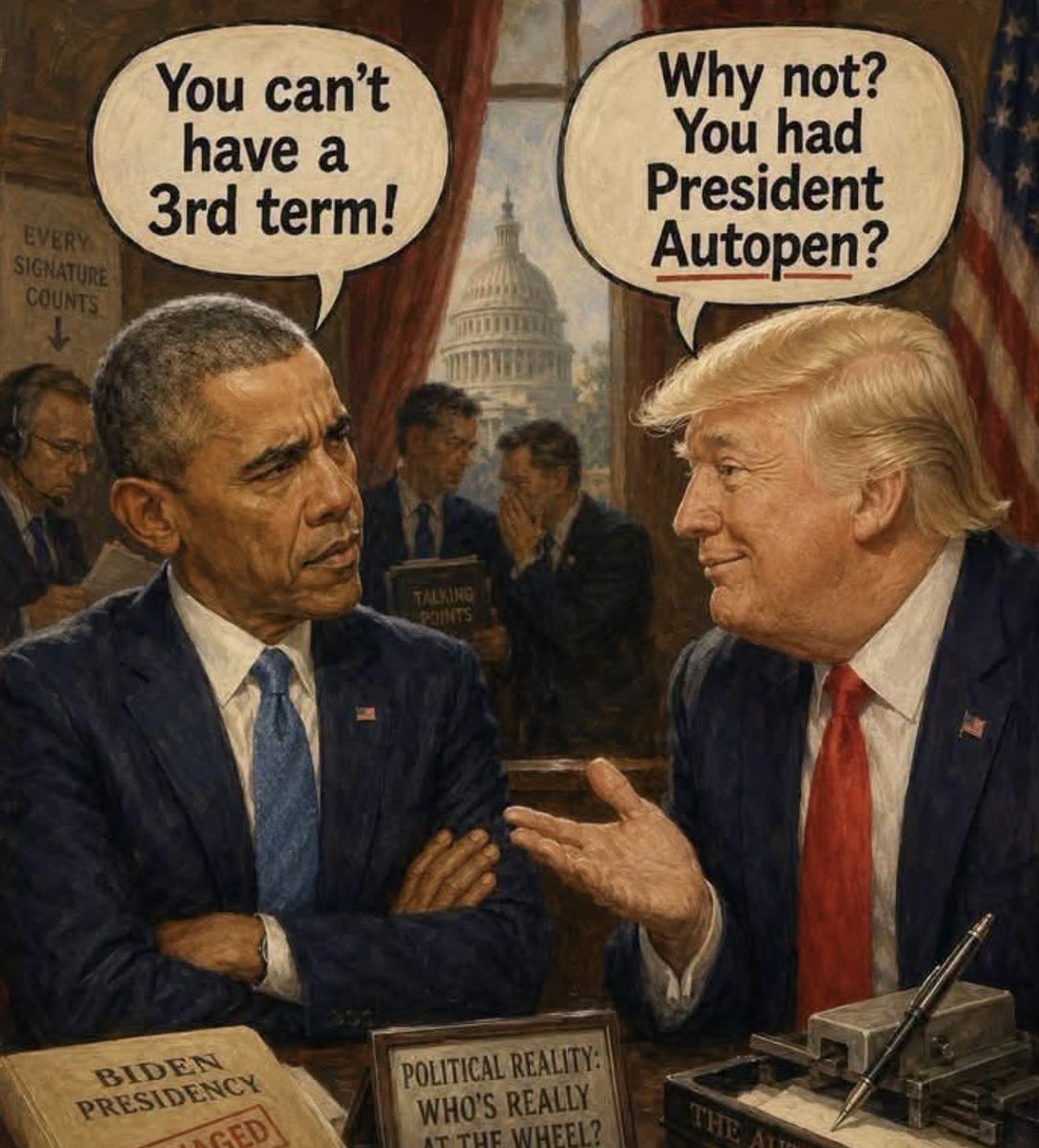 DanielYoung0513's tweet photo. How to have a 3rd term as President… Obama found a way! https://t.co/nXtgq6fhcr