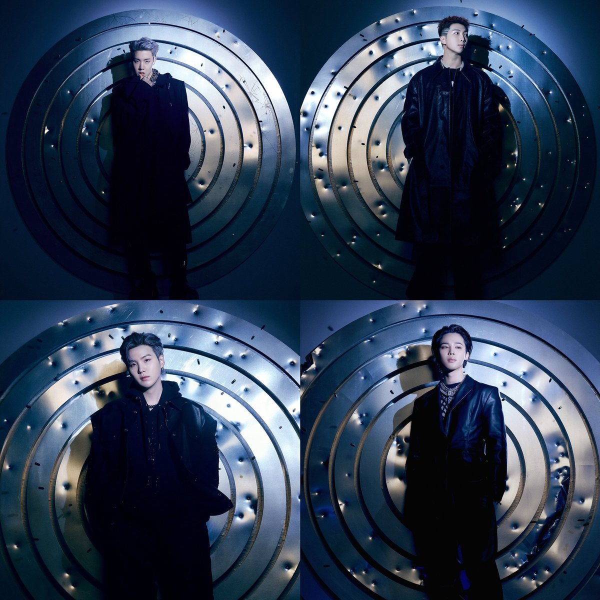 jademinnie7's tweet photo. remember when BTS put out the Proof concept with their doors riddled with bullet holes and damage? With laser gun sights trained over their faces? Namjoon had one of the worst hit doors?

Yeah. https://t.co/w9lYScVdUy