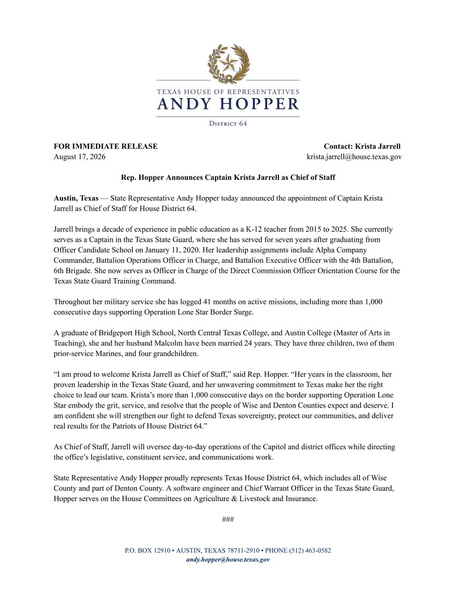 RepHopper's tweet photo. Big #HD64 news. π https://t.co/sGjhQByOar