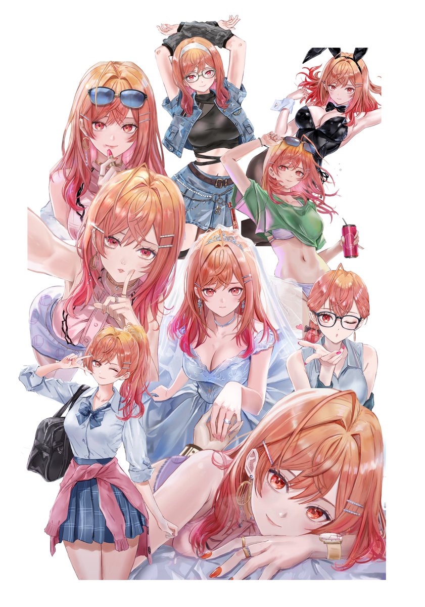 momiblush's tweet photo. 今まで描いてきた中で、特にお気に入りの莉々華ちゃんたち🌃

#ririkart https://t.co/myxEdOBDOw