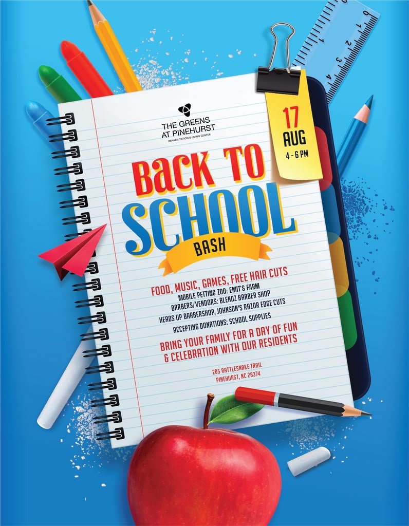 the_pinehurst's tweet photo. 🎒📚 Join us for our Back to School Bash at The Greens at Pinehurst!

We can't wait to celebrate the new school year with our residents and community. https://t.co/ZeO3QfntqH
