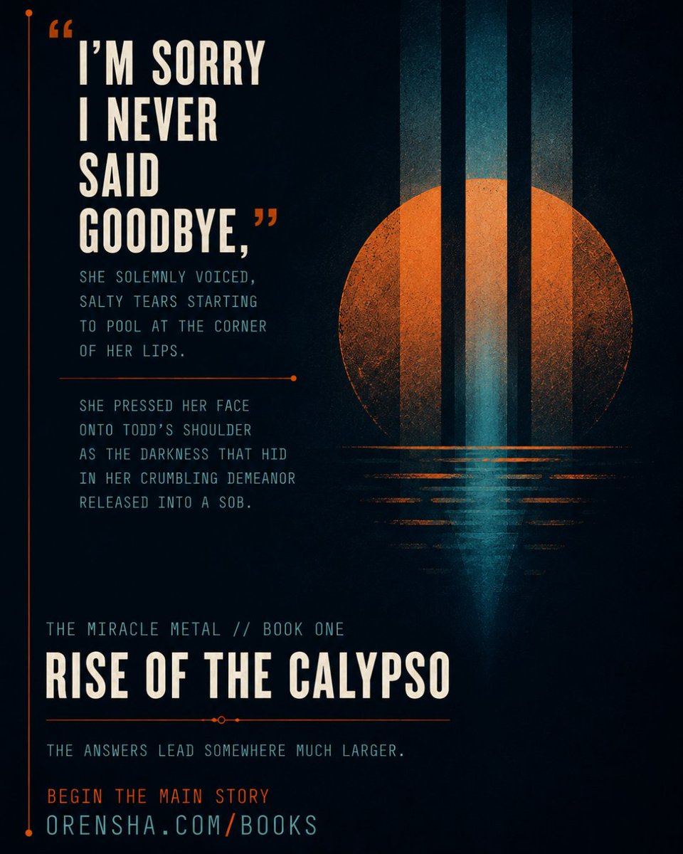 orenshasaga's tweet photo. Four years missing.
One apology that can’t give them back.

Coming back isn’t the same as coming home.

The Miracle Metal: Rise of the Calypso
 https://t.co/Hz0n9EATmM https://t.co/ozFL9SQNy1