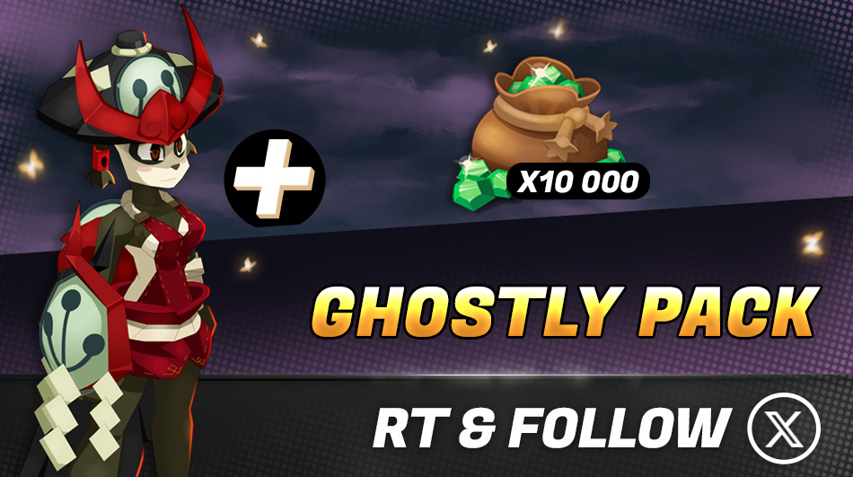 DOFUSTouch_EN's tweet photo. 👻 Inspired by spooky tales, the Ghostly Pack will send shivers down your opponents' spines... BOO!

RT+Follow for a chance to win this pack!*  
*Reminder; You can only enter this contest on behalf of yourself, not on behalf of a friend/guildmate https://t.co/SlUgmD8lNG