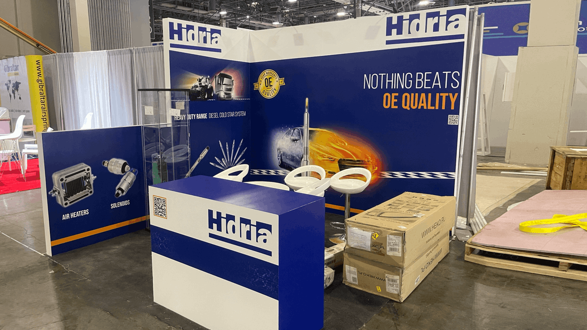 CircleExhibit's tweet photo. Hdria Automotive Components Display Booth

A compact booth focused on heavy-duty diesel cold-start systems, with product graphics, component displays, front branding, and space for quick technical conversations.

#AutomotiveParts #ProductDisplay #TradeShowBooth https://t.co/tGDqr2WCwL