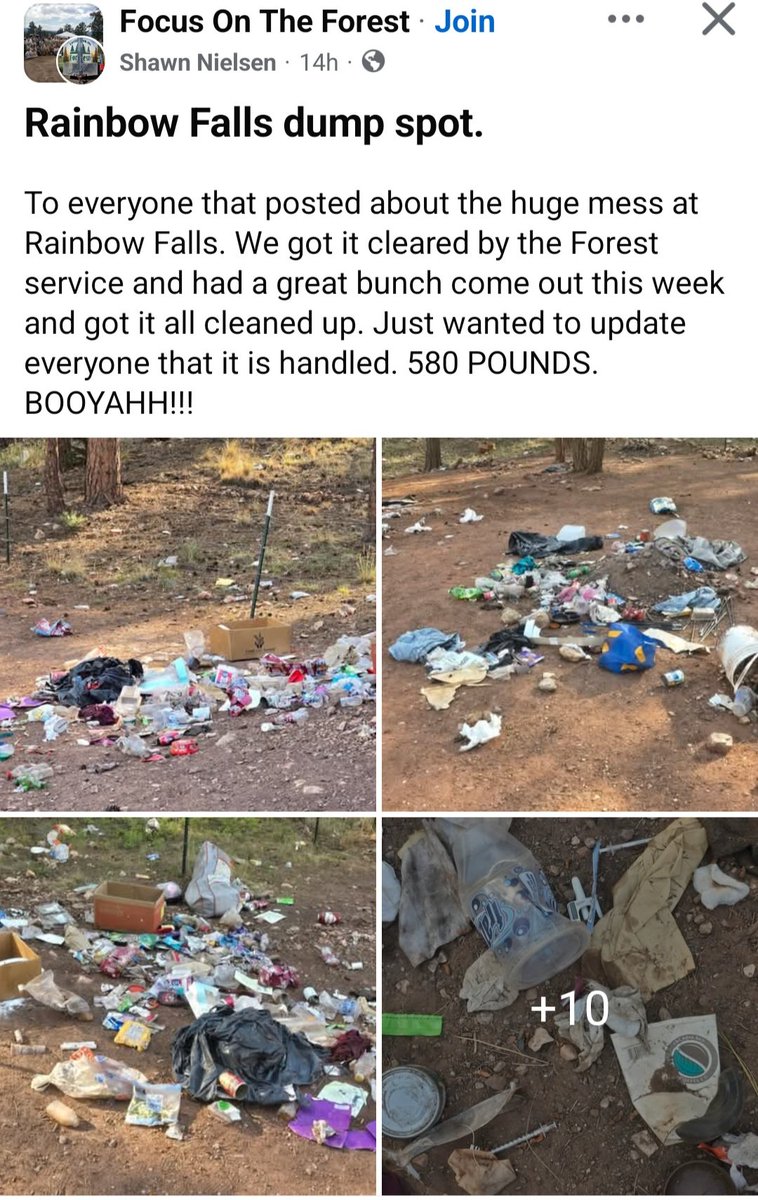 Colorado411_420's tweet photo. 🤬
They are trashing the mountains in Colorado.  This was at rainbow falls in manitou springs Colorado.  They picked up 580 pounds of trash.  The homeless junkies are living up here for free.  Everywhere they go they trash it 

#news #colorado https://t.co/NuCS17LlyT