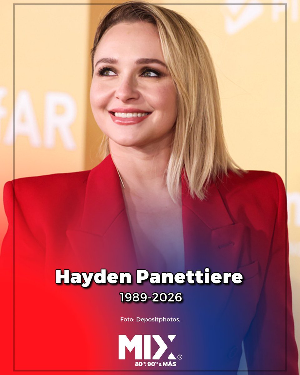 MixMxOficial's tweet photo. 🕊️ Muere Hayden Panettiere a los 36 años

La actriz estadounidense Hayden Panettiere, reconocida por una carrera que comenzó desde muy pequeña, falleció este domingo 16 de agosto a los 36 años. 

La noticia fue confirmada por su representante; hasta el momento, la causa de muerte no ha sido revelada oficialmente.

Para varias generaciones, Panettiere fue parte de series y películas que marcaron los años 2000. 

Desde Malcolm el de en medio, Triunfos robados 3: Todo o nada, hasta Heroes y Nashville, además de sus participaciones en Scream 4 y Scream VI.

Con personajes que se quedaron en la memoria de toda una generación, Hayden Panettiere deja un legado en la televisión y el cine que permanecerá en el recuerdo de sus seguidores. 🕊️