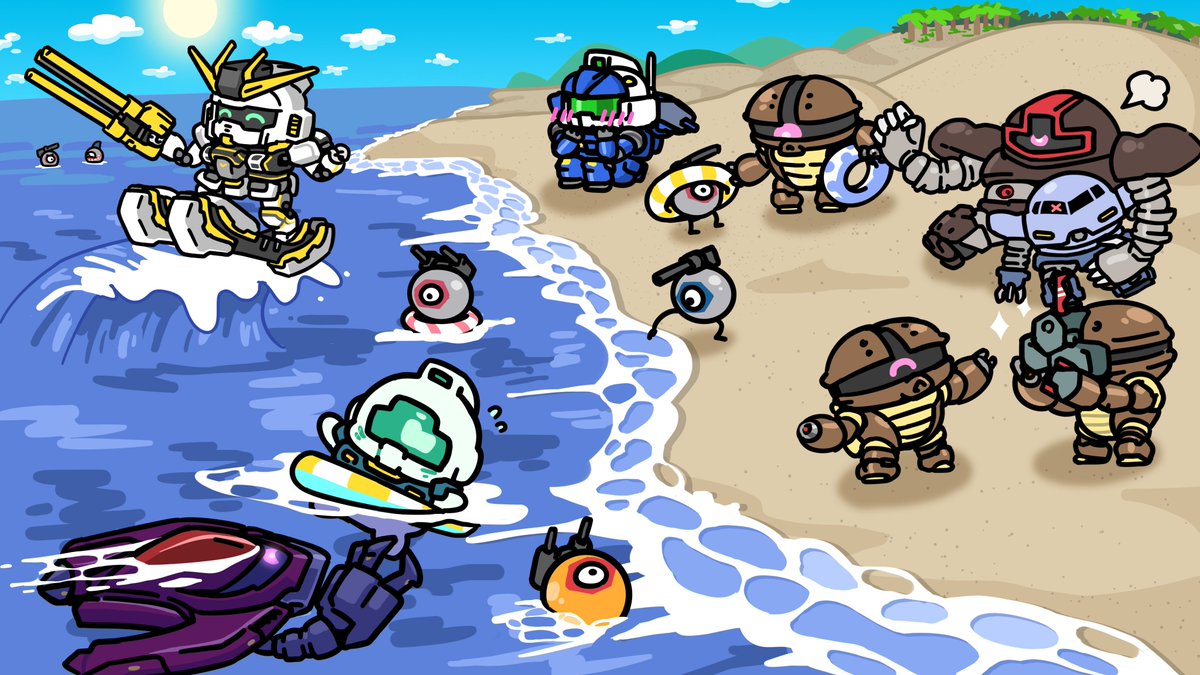 Affea100's tweet photo. comm
thunderbolt MSs have fun time at beach
(with ball birds) https://t.co/QE3bDxDl4M