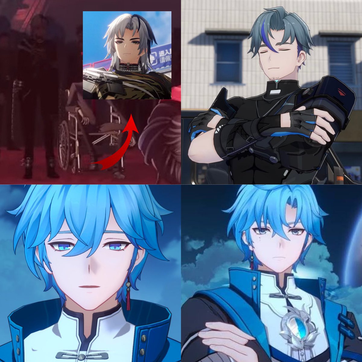 DailyNTEGuys's tweet photo. With the recent talks about Exe who could be our next 5 Star Male character candidate after him? This is characters who have been shown in the main story btw.

 *Slight 1.3 story spoilers!

• Mysterious Man (Finally has made an appearance)
• Jenson
• Mismo
• Otro https://t.co/Dpe4uhpwlD