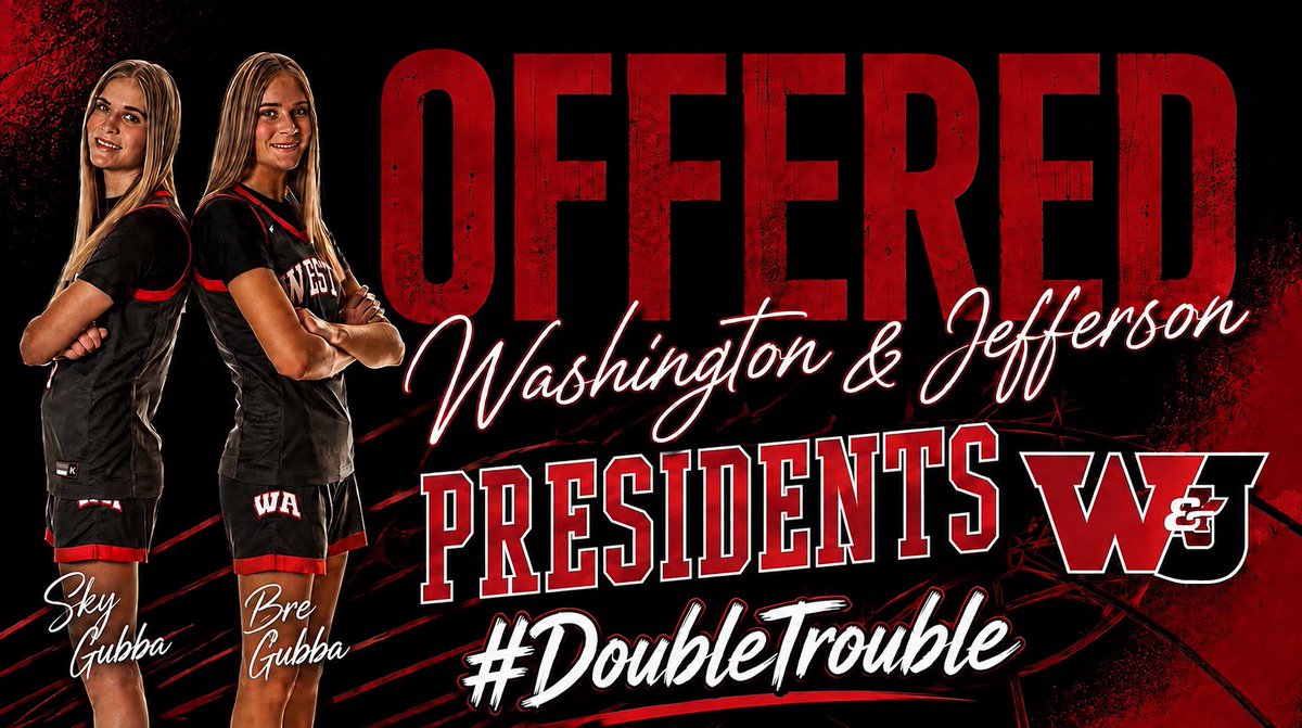 WAgirlshoops's tweet photo. Congratulations to DOUBLE TROUBLE, Bre and Sky Gubba, on receiving their first offer to play college hoops! We are SO proud of you both! 🫶🏼🥳🏀 #RiseAsONE https://t.co/l9AzjkVjRN