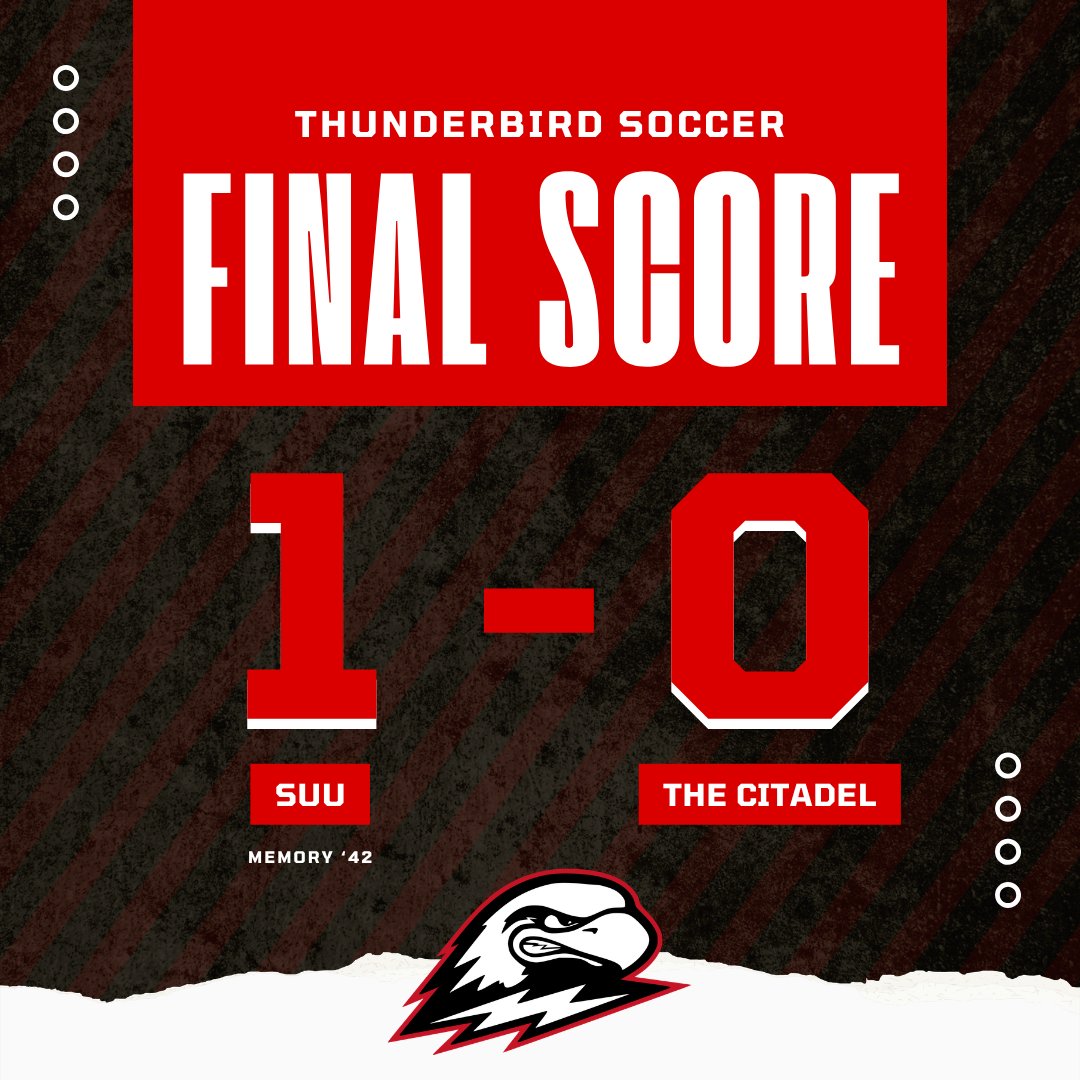 SoUTGameday's tweet photo. A first-half goal by Sophia Memory and a big penalty save by Tatum Trout secure the win for @suusoccer ! #RaiseTheHammer #suu #tbirdnation #ExperienceElevated #wsoc #soccer #soutahgameday @smlindqui https://t.co/X54Q3IdZf9
