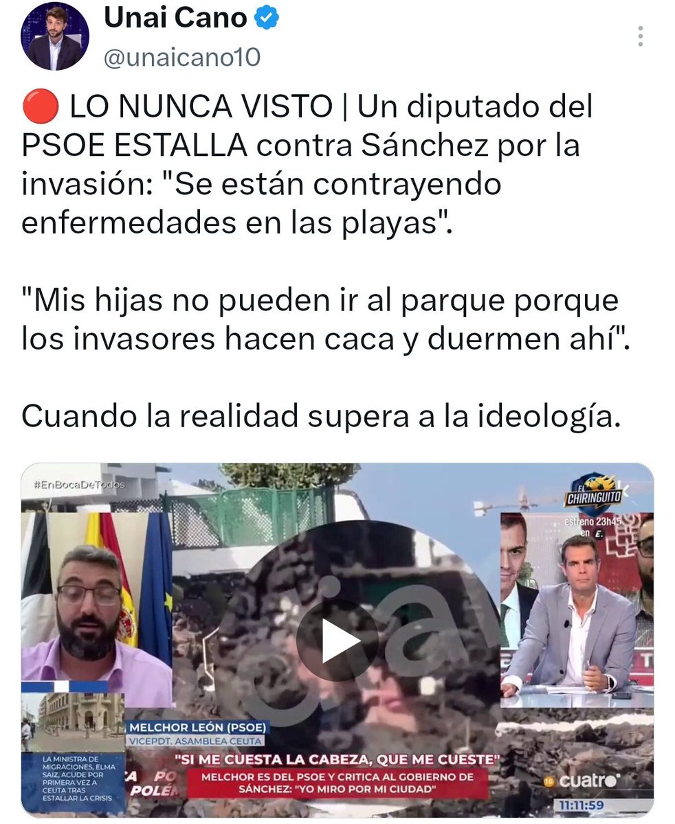 guidoprincesa's tweet photo. A la izquierda un diputado cualquiera del PSOE cuando la invasión migratoria afecta a tus hijas. A la derecha cuando afecta a las suyas. https://t.co/mJbtl6KOEE