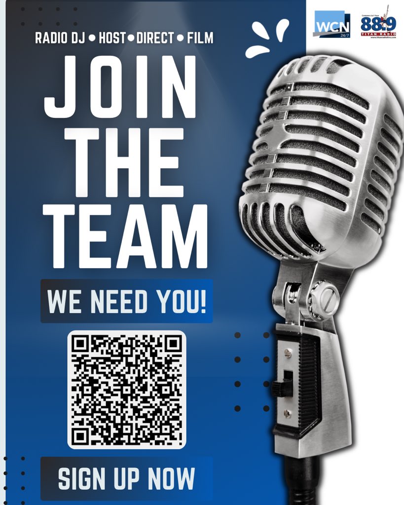 WCN247's tweet photo. Are you an incoming or returning student interested in getting involved? Scan the QR code to learn more! https://t.co/prWdXkOkF5