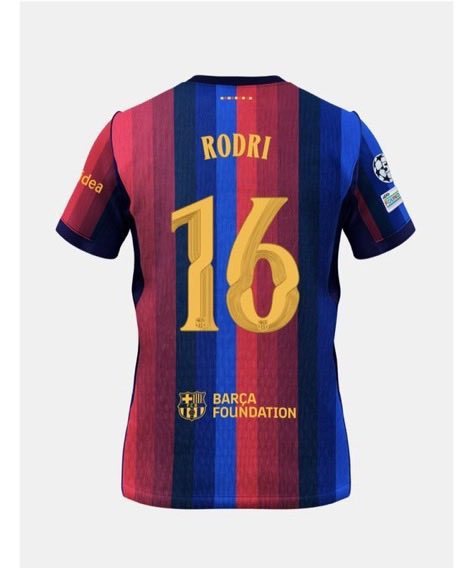 ReshadRahman's tweet photo. 🚨💣 BREAKING: Rodri has asked to wear #16 at Barcelona. @FabrizioRomano #Transfers 👕🔵🔴 https://t.co/6jJDwI9dQ2