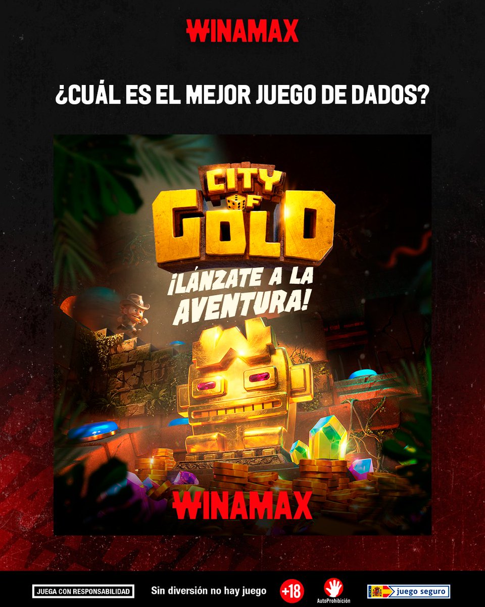 Winamax_Espana's tweet photo. ⁉️ ¡Sorteamos un ticket de 20 €!  ¡Hoy día final de City of Gold!

🎲 ¿Cuál es el mejor juego de dados? 

‼️ Síguenos + RT + Respuesta + Nick Winamax. https://t.co/aNwIm9J8Bw