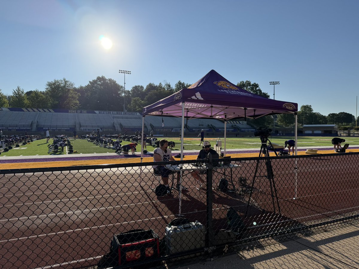 WIUFootball's tweet photo. Thank you so much to @Mumma_WGEM for stopping by our practice today, and taking the time to interview our team!
#GoNecks | #OneGoal | #ECI https://t.co/4HZo16N3AO
