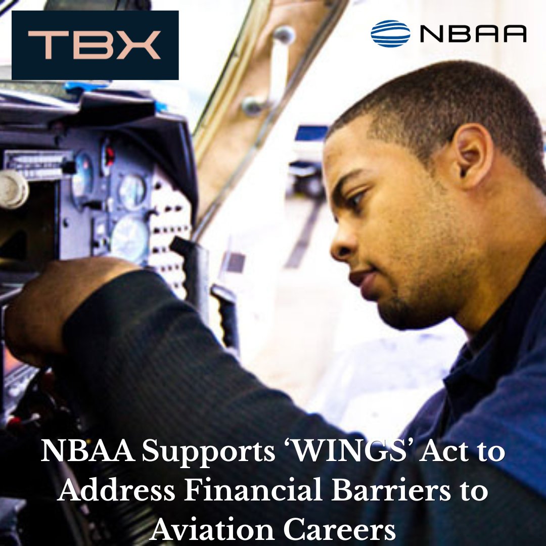 TBXAirworthy's tweet photo. Aviation’s future depends on a strong, accessible talent pipeline.

@nbaa support for the bipartisan WINGS Act recognizes a critical reality. Investing in people is investing in the safety, resilience, and continued growth of aviation.

Visit https://t.co/tEzyAA7fMp for more. https://t.co/LTvBbsDn22