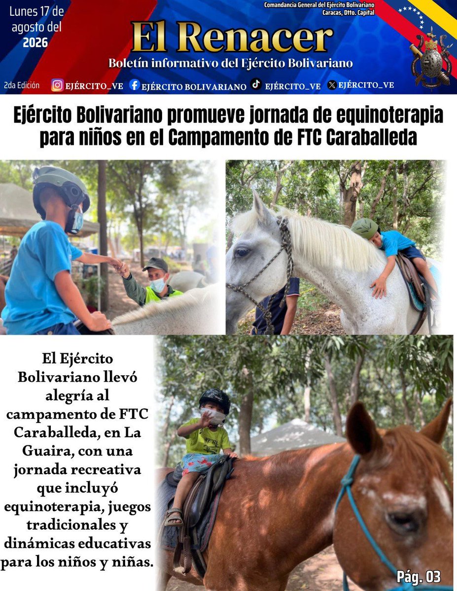 ejercito_ve's tweet photo. 2da edición de "El Renacer" Boletín informativo del Ejército Bolivariano. 1/3 https://t.co/q1QBHc6iFs