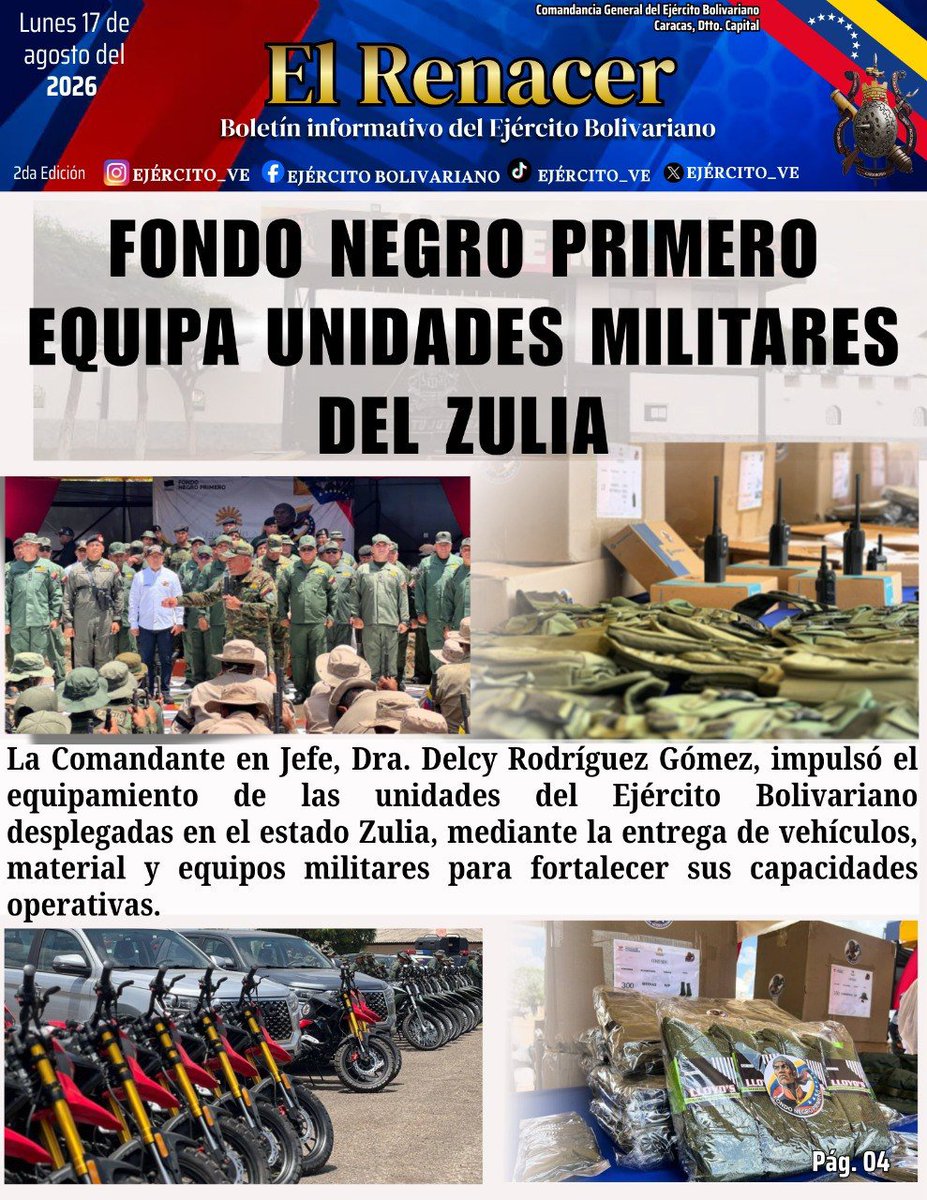 ejercito_ve's tweet photo. 2da edición de "El Renacer" Boletín informativo del Ejército Bolivariano. 1/3 https://t.co/q1QBHc6iFs