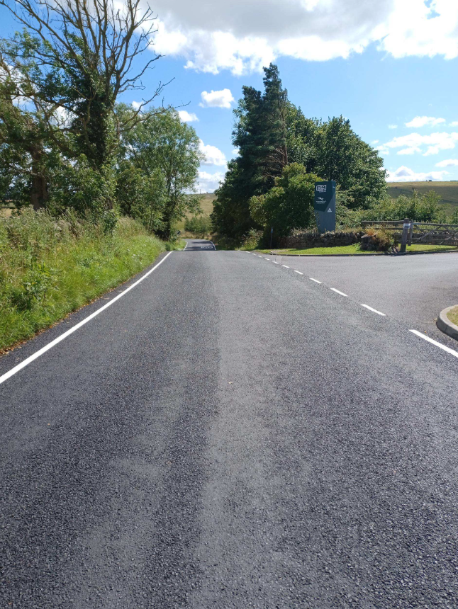 N_landCouncil's tweet photo. One of the many sections completed in our summer surface dressing programme is the road between The Sill + the A69 west of Hexham - a key road for visitors and locals. It's all part of our 3-year £100m Local Transport Plan ensuring improvements throughout Northumberland. 🛣️ https://t.co/DTLi5yqKOO