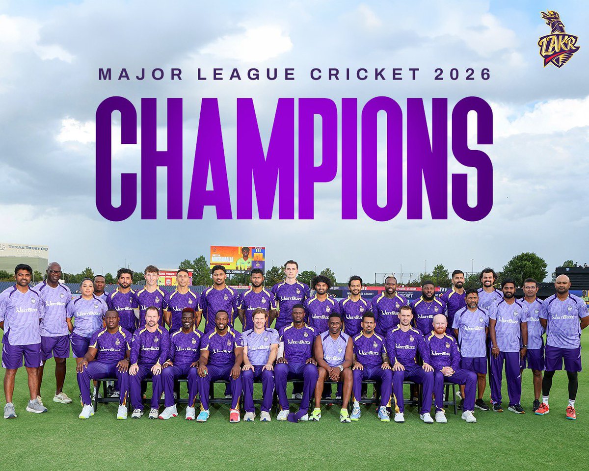 LA_KnightRiders's tweet photo. Best season. Best people π₯Ήπ
#WeAreLAKR | #LAKnightRiders | #MLC26 https://t.co/b6CynC7XYK