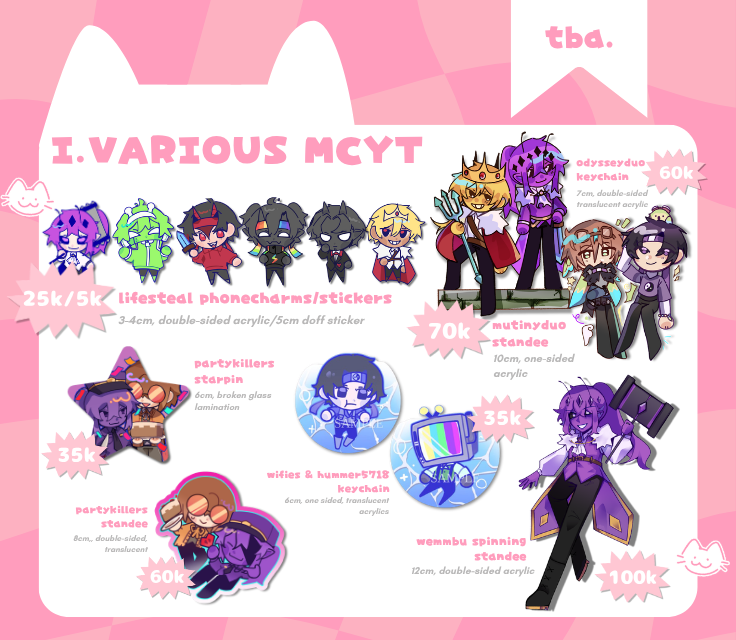 caemichi's tweet photo. [❤️&amp;🔄appreciated] 
HAII my #CF23 &amp; #Comipara7 batch 1 is here! :D

📅: 17-28 August
📌: Pick-Up (both days) + Mail Order 🇮🇩
Fandom: MCYT (LifestealSMP, Unstable Universe, StateSMP, etc), Malevolent, VN, JRWI, Deltarune, Original

PO link below! (4/7)
#comifuro23 #cf23catalog https://t.co/H3bWhnsLi8