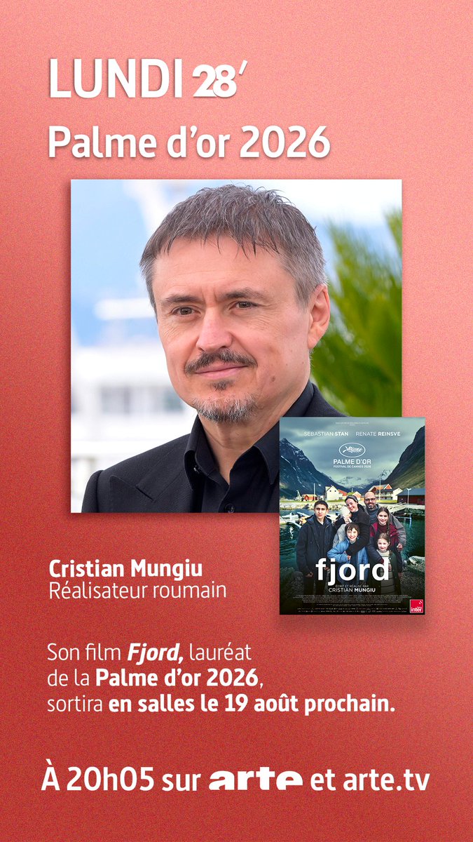 28minutes's tweet photo. RDV 20h05 sur @ARTEfr :

🎞️ Cristian Mungiu : Palme d’or 2026

🇫🇷 Notre démocratie peut-elle guérir de l’obsession présidentielle ?

💒 Comment s’inviter au mariage d’un couple d’inconnus

🎓 Les meilleures universités du monde

🔗 https://t.co/stJngA1hhm https://t.co/Eb8RLqiGb9