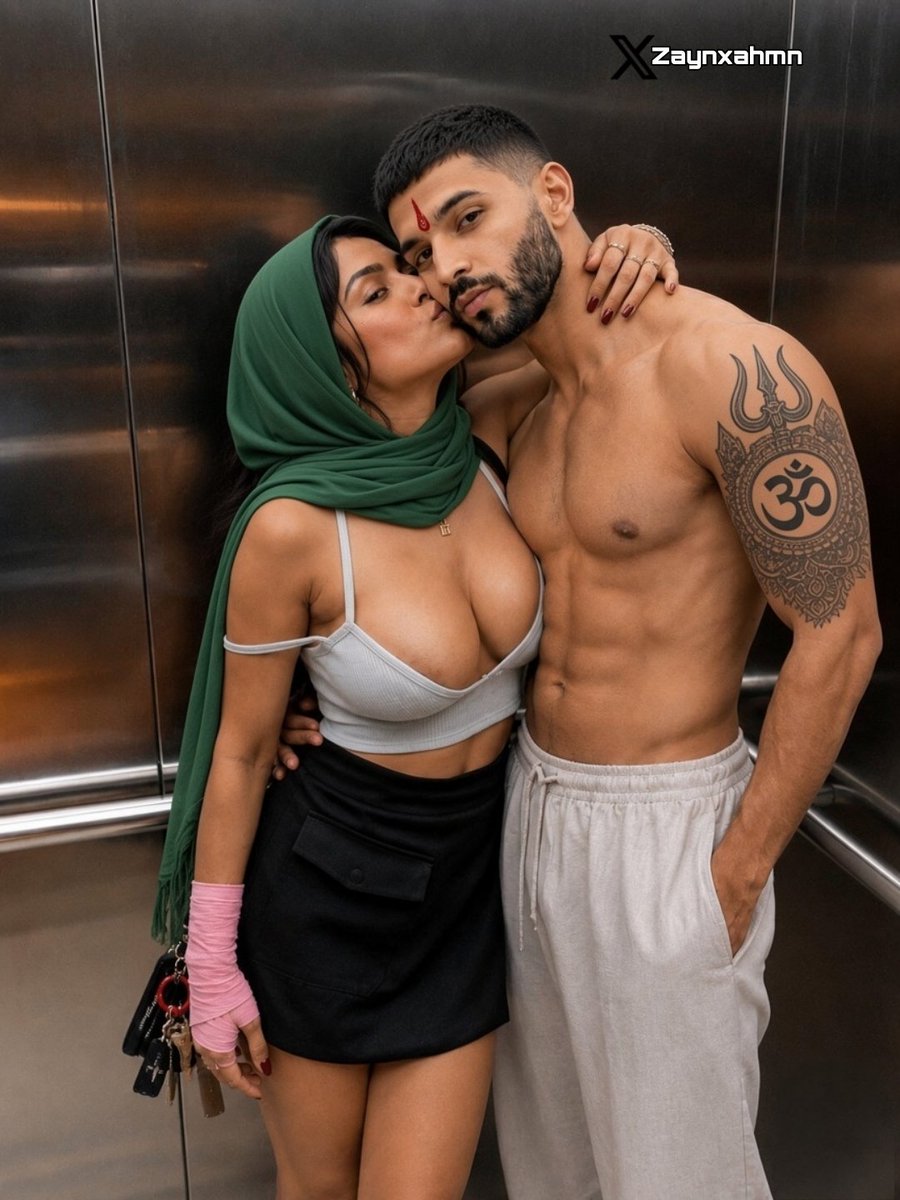Zaynxahmn's tweet photo. When a Muslim girl's๐ #faith (imaan) wavers, the first thing she does is cast off her hijab and #openly enjoy herself with a Hindu boyfriend,๐งก wherever she may be ๐ง๐
#mcuck #hbull #msult #hindued #hnwo #msulty #hijabi https://t.co/9jsvJXfD4i