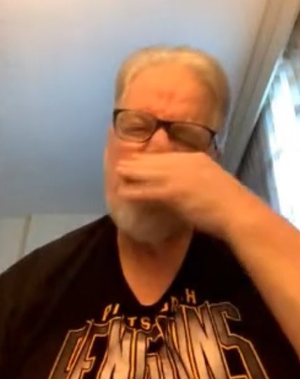 bustone_mike's tweet photo. @RicFlairNatrBoy @MsCharlotteWWE Hey Charlotte, any chance you or Ric can drag your ball sack across Jumbo Mark Madden’s face again? He misses you both! #EAD #Wooo https://t.co/XwbjsvYFmn