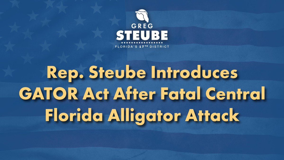 RepGregSteube's tweet photo. Today, I introduced the GATOR Act to direct a federal study into how outdated species rules are affecting the ability of local communities to remove dangerous, nuisance alligators from neighborhoods. 
 
The American alligator was removed from the endangered species list in 1987 and is now recognized as a fully recovered species.
 
Florida families deserve to protect their kids and pets without federal red tape standing in the way.

Learn more: https://t.co/4zQ8ccDgry