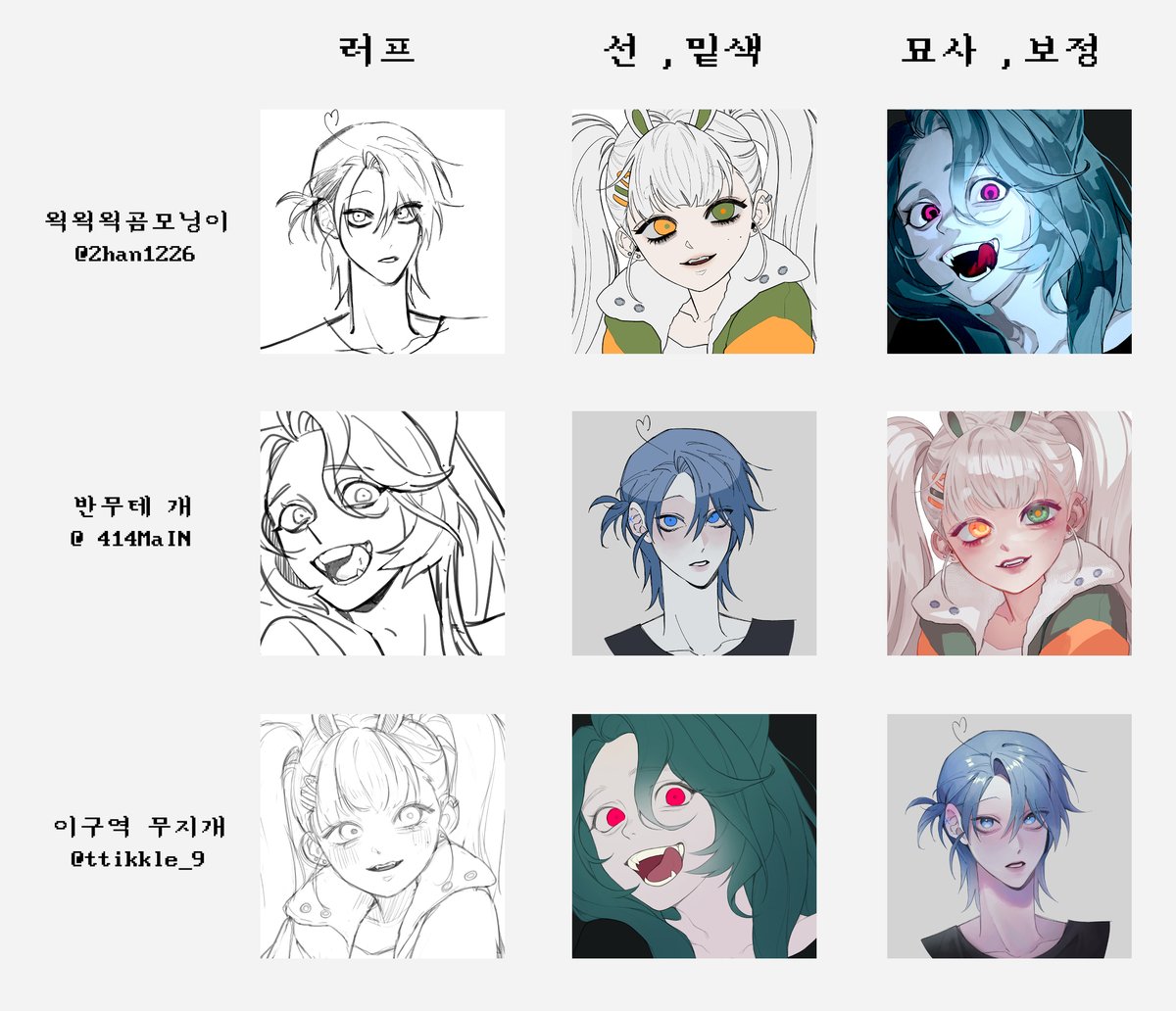 2han1226's tweet photo. @ttikkle_9
@414MaIN 

먼지님이랑 민님이랑
러프 / 선화,밑색 / 묘사. 보정
바꿔하기 했어요
재밌었다 ^____^ https://t.co/cbAQwm2CT1