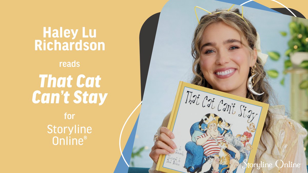 storylineonline's tweet photo. Take a paws from whatever you’re doing and watch our newest release ‘That Cat Can’t Stay,’ read by Haley Lu Richardson. 📘🐈🐶

A rhythmic and riotous story about family—and the cats, dogs and love that make it great.

Watch it here: https://t.co/SXvGmeT3fh https://t.co/XP0IBYny5T