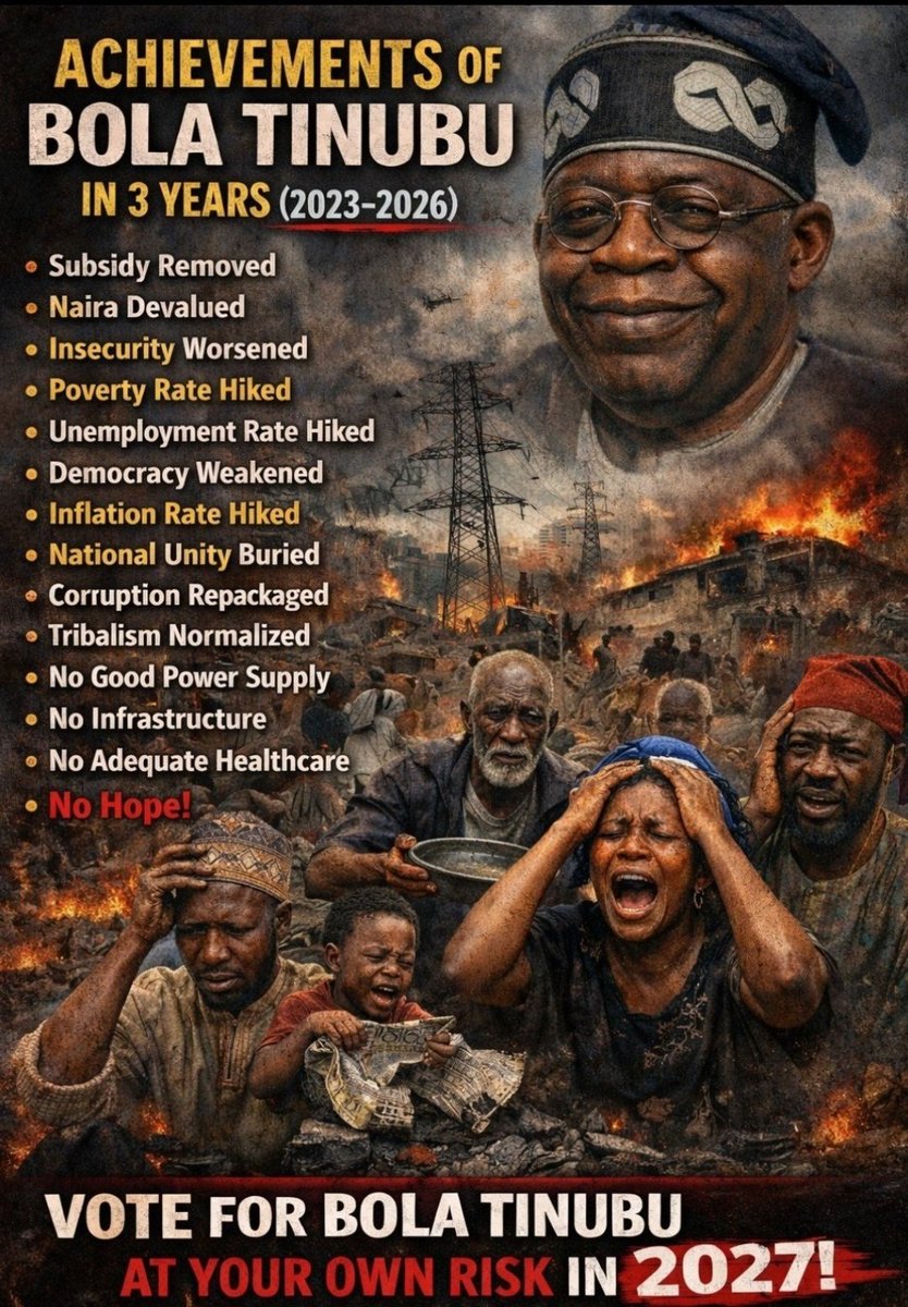 onyedekegha's tweet photo. @HighChiefOkoro APC AND THE SUPPORTERS ARE TOTAL FAILURE, FROM NOW ON-GOING ALL THEIR EVIL PLANS CALLED STRATEGY SHALL BE SCATTERED ,JUST AS OSUN PEOPLE DISMANTLED ALL PROGRESSIVE CRIMINALITY. 

NORTHERN AND SOUTHERN DECISION NO TINUBU 2027 

Obi is Coming... https://t.co/HMFWBj2nr4