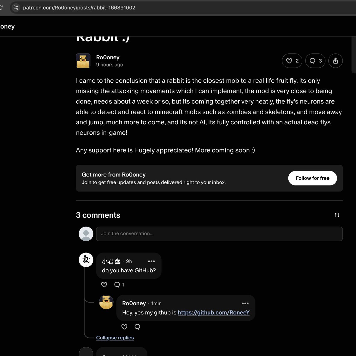 VioletXNS's tweet photo. HE REPLIED WITH HIS GITHUB ON PATREON. 

https://t.co/wXEHgtTSIF
SENDING HIM FEES. 

https://t.co/b703Y9ltpH https://t.co/wXM662Foiw