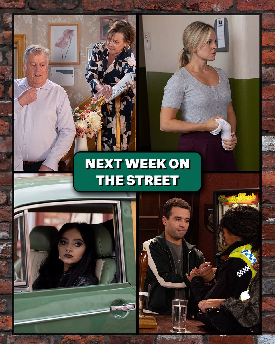 itvcorrie's tweet photo. Coming up next week...

Brian and Maggie caught in the act 😲
Sarah makes a weapon, but for who? 👀
Nina says goodbye 💔
And Ollie is arrested for assault?! 🫨

Read more about what's coming up next week via the link below 👇 https://t.co/TrxGhpDLuU https://t.co/O4QiDw8TuW