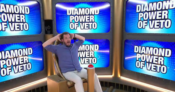 BBigBrotherBuzz's tweet photo. 🚨Everything in the #BB28 house is about to flip upside down today! The Diamond Veto is coming into play and ONE huge player is totally defenseless (Kamu)...

How bad will the fallout get after the ceremony? #BigBrother #BigBrotherBuzz https://t.co/3IW8K9mQDq