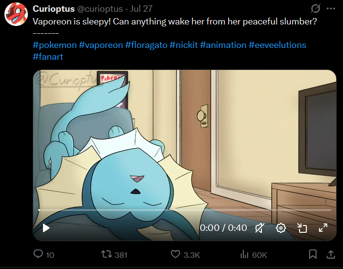 curioptus's tweet photo. Going back through my posts and found out I'm spreading misinformation, whoops.
My sense of time is so messed up rn that I thought I posted the other animation last year. https://t.co/a6fBe1WEcZ