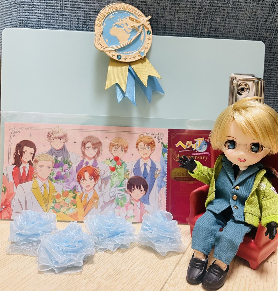 kazune8's tweet photo. ヘタリア20周年おめでとうございます🎉
16日初めてイベント参加できて、とても楽しい時間でした！！これからの発展と楽しみにしております！まずは、原画展を楽しみに🕊️
#ヘタリア https://t.co/1o3HLKpa7u