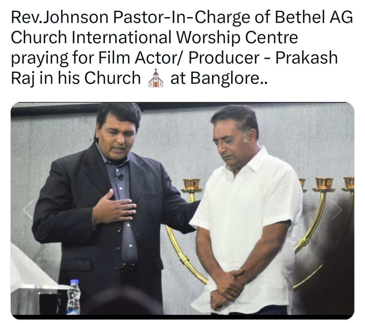 AnoopIndeevaram's tweet photo. @prakashraaj May Jesus help you in retaining  ur four voters id in four states - Karnataka,Andhra, Tamil Nadu and Telangana https://t.co/gMrfoEu4ue