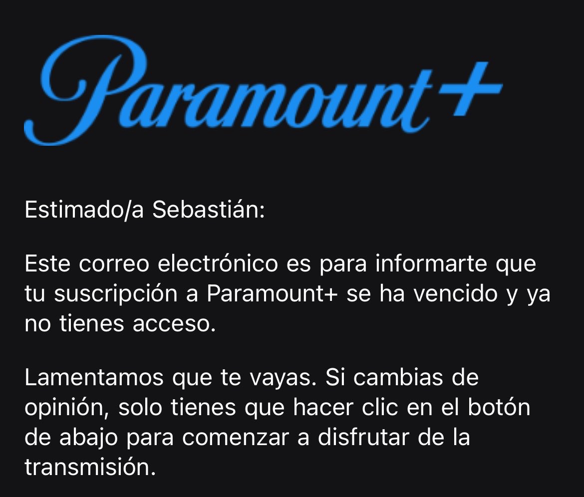 sebasdeliga's tweet photo. Anda a descansar tranquila Paramount plus que me hiciste la persona más feliz del mundo. https://t.co/3aBp8cl7x5